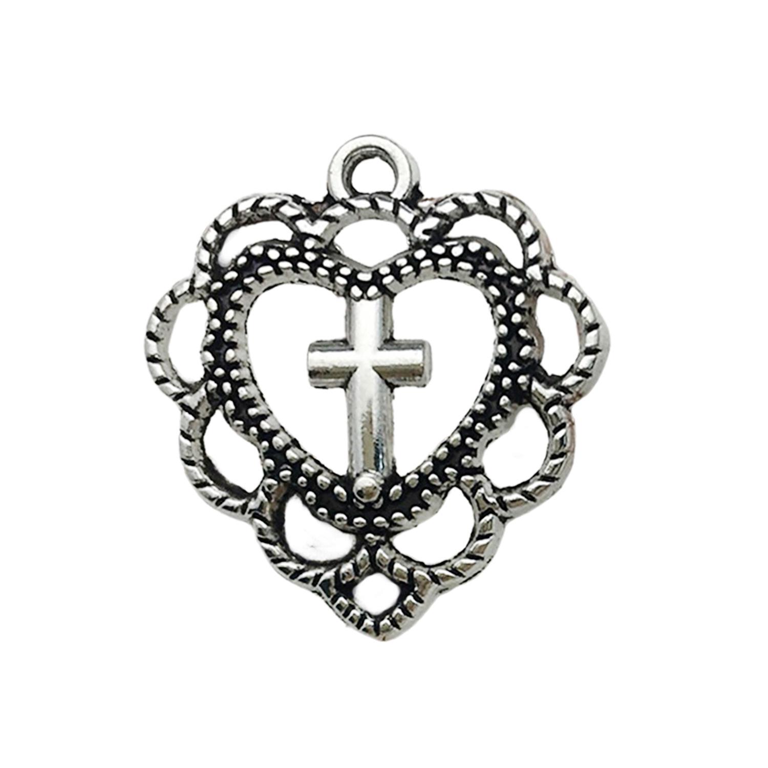 

Винтажный серебряный крест-подвеска для изготовления ювелирных изделий