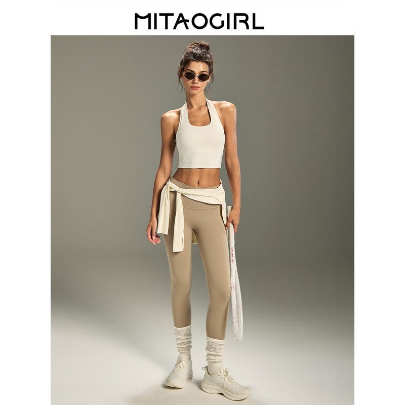 Mitaogirl Kendall Sports Vest Female Running Outfit Fitness Yoga Wear Quick Drying Clothes Outwear Halter Top