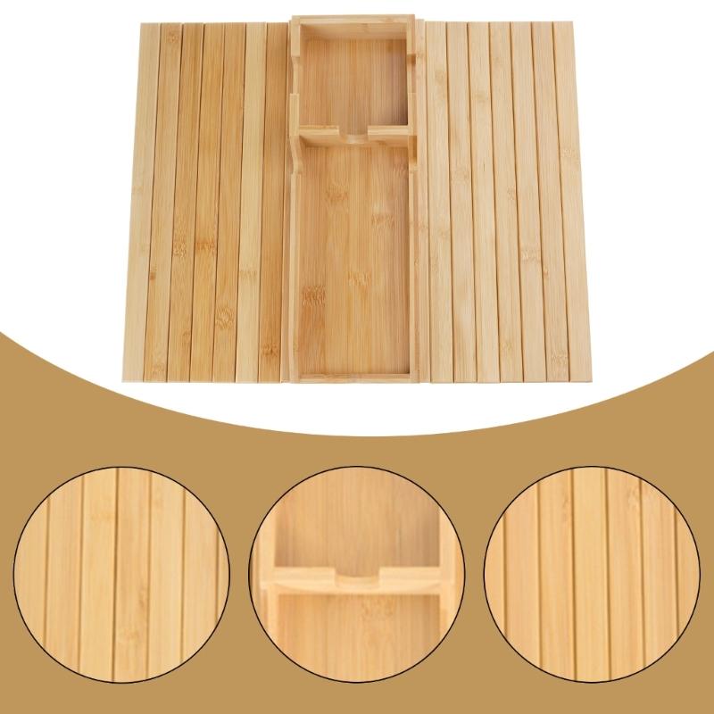 Functional Wood Side Armrest Table Multipurpose Sofa Arm Clip Table with Beverages Holder for Weekends Relaxation
