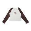 Comfortable Color Block Raglan Sve Long Sleeve Casual T-Shirt Women Tops LWT0089203RX00FA00005