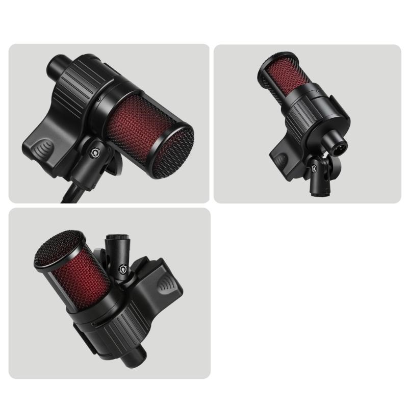 Microphones Stand Clip Adapter 1/4Inch to 5/8Inch Thread Converter Compatible for Camera Tripods Mounts Various Equipment