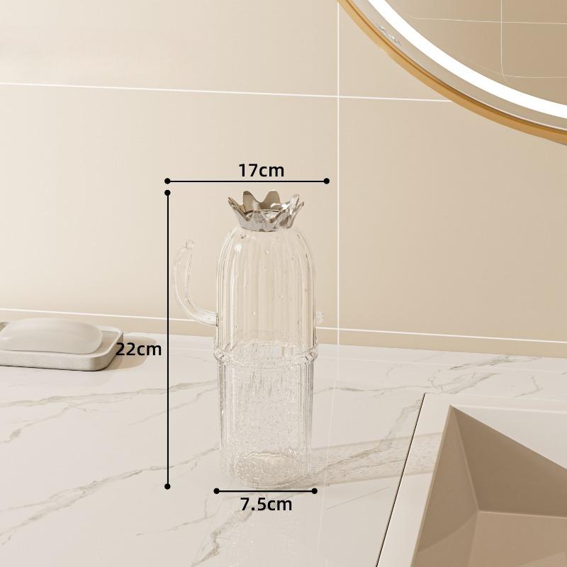 Cylindrical Cosmetic Storage CylinderTransparent Covered Dust-proof Storage Bucket Plastic Storage Set