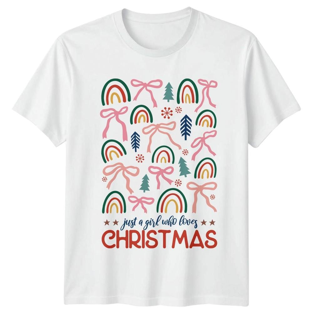 Just A Girl Who Loves Christmas Holidays Christmas Graphic Tee Unisex Shirt S