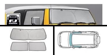 Genuine Toyota FJ Cruiser Dealer Option Front Sunshade with Storage Case (GSJ15W)