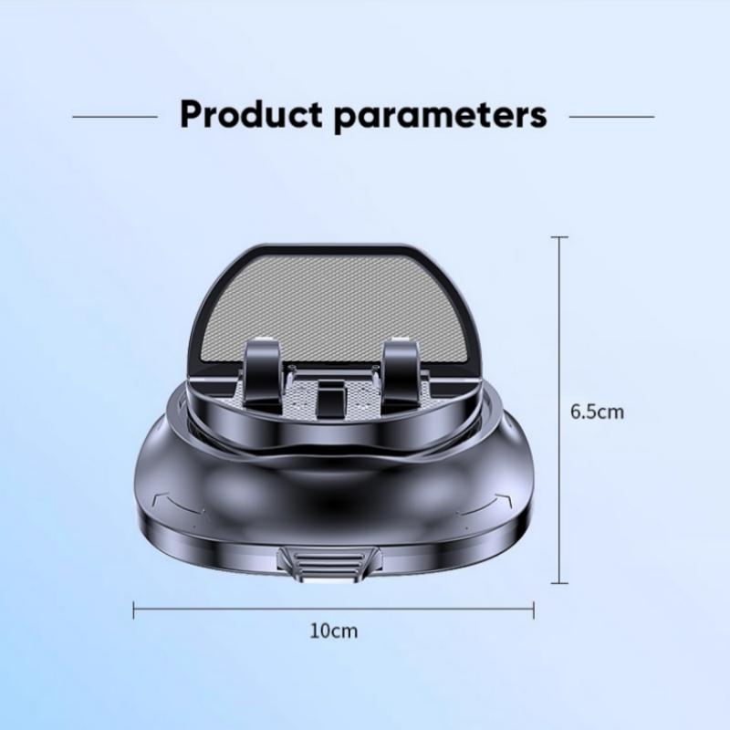 Car Phone Mount 360 Degree Rotating Automobile Bracket Dashboard Phone Holder with Parking Number Plate for Road Trips GPS