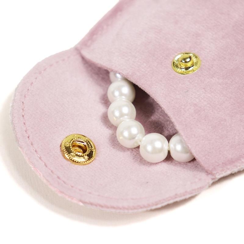 Pack of 15 Elegant Oval Flocking Pouches for Jewelry Storage Soft and Sturdy Portable for Gifting and Display Solution