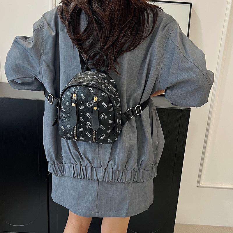 New Casual Fashion Printed Backpack Women's Tide Large Capacity Commuter College Student School Bag Travel Bag Backpack