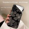 Flower Patterned Glass Phone Case Suitable for Samsung Galaxy S26 S25 S24 S23 S22 S20 FE/Ultra/Plus5G Anti Drop Back Cover