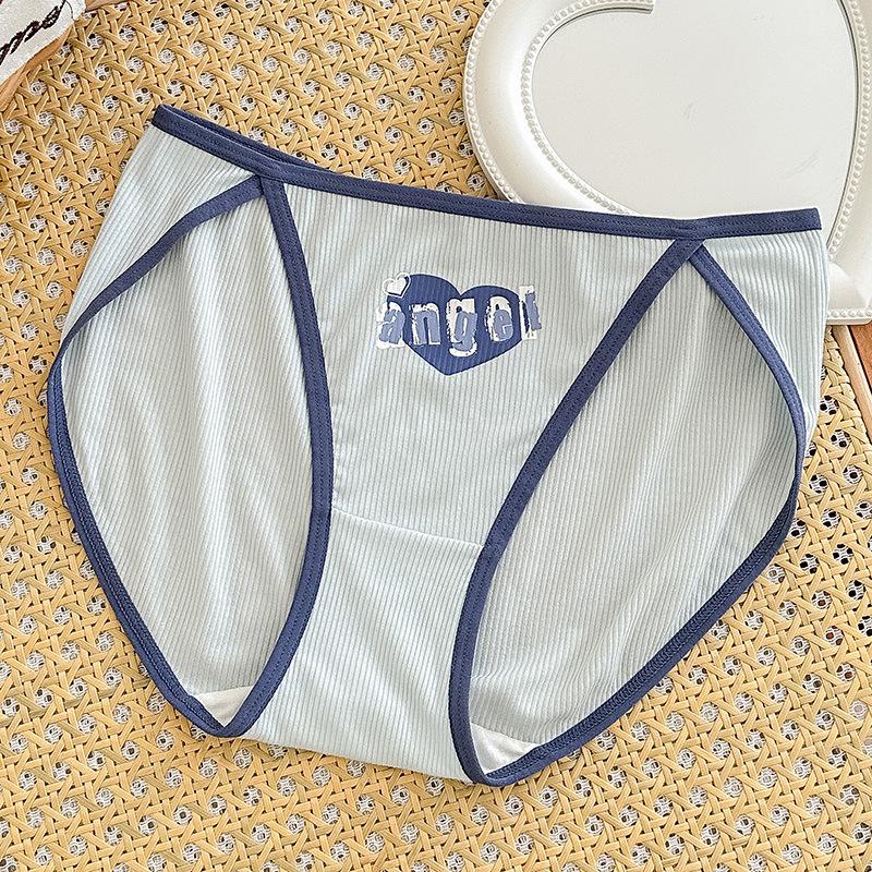 Damska Antybakteryjna Dziewczęca Bielizna Seksowne Majtki z Wysokim Rozcięciem Oddychający Krocze Słodkie Czyste Pragnienie Majtki