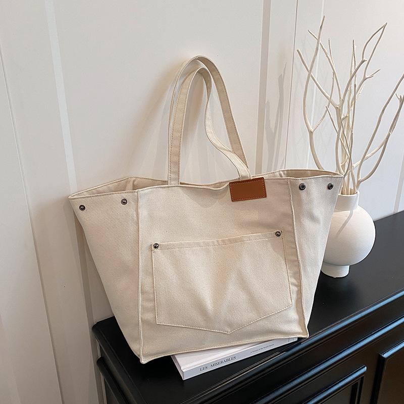 Casual and Simple Commuting Tote Bag Versatile Student Class Single-shoulder Tote Bag