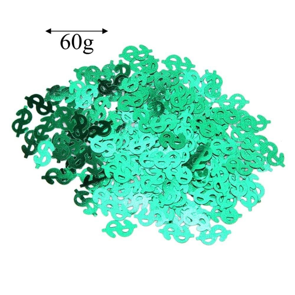 1pcs Dollar Sign Shaped Dollar Sign Confetti Gold & Green Party Confetti Throwing Confetti  Party