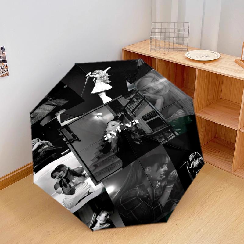 1 pz Ombrello con motivo Ayliva Ombrello portatile pieghevole Struttura a stecche in ferro Struttura a stecche Forato Ombrello da esterno per la casa