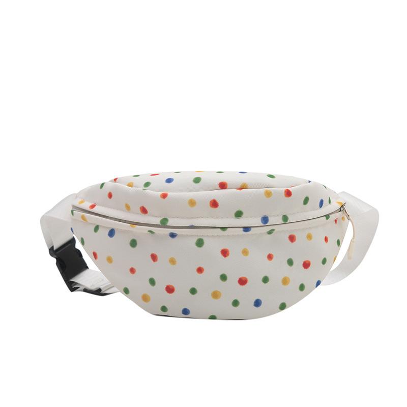 2025 Autumn New Rainbow Polka Dot Mobile Phone Change Bag Casual Fashion Simple Underarm Bag Versatile Sports Breast Bag