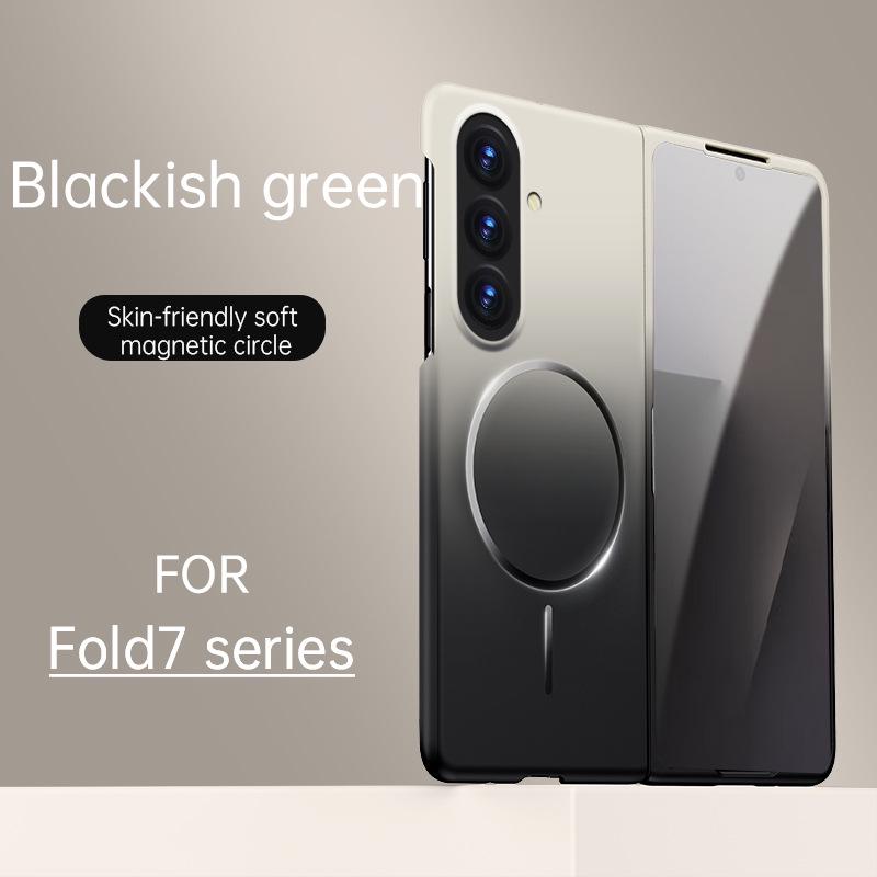 Samsung Z Fold7 Frosted Magnetic Case with Ring Holder – Skin-Feel Protective Cover