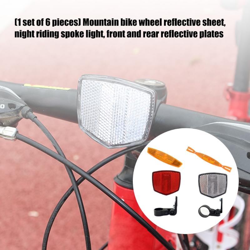 6pcs Bicycles Spokes Reflectors Safety Warning Light for Mountain Bike Wheel Rims Reflective Rims Mount Accessories