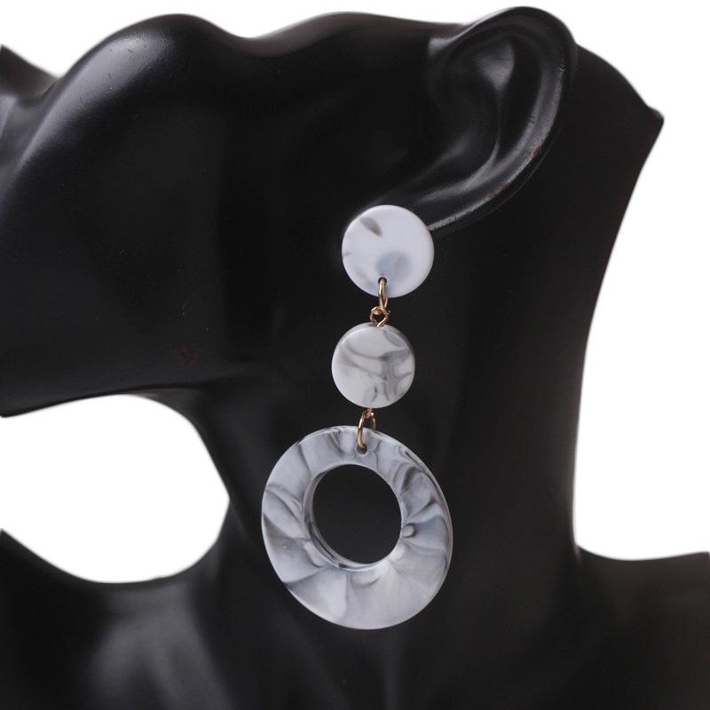 New Trendy Acrylic Hanging Earrings for Women Long Exaggerated European Female Dangle Earrings Unusual Earrings brincos