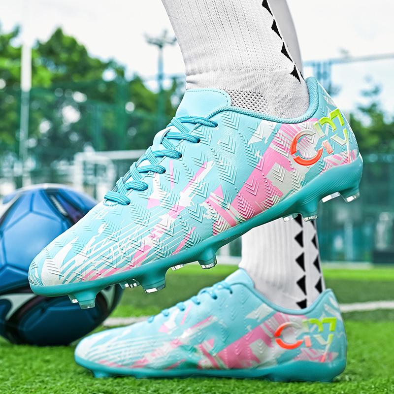 Scarpe da Calcio Professionali Scarpe da Uomo Antiscivolo Resistenti all'Usura Scarpe Sportive Uomo Leggere Tacchetti Lunghi Stivali da Calcio da Esterno