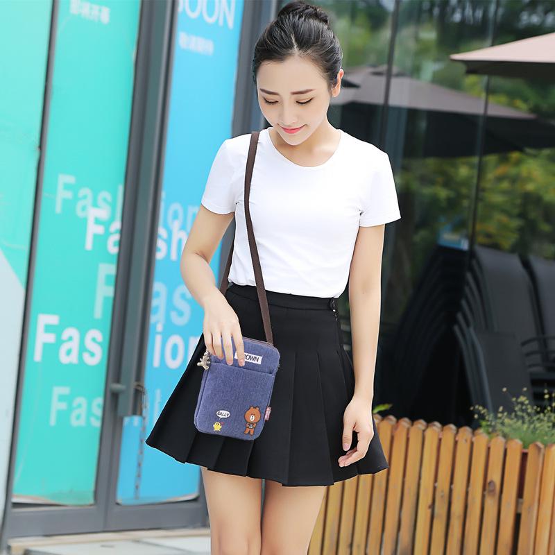 Ethnic White Pattern 5-Layer Crossbody Fabric Bag: Multi-Compartment Fashion Bag for Phone and Makeup, Perfect for Women and Students.