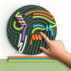 Sensory Activity Board Silicone Fidget Toy Calming Down Quiet Stress Anxiety ADHD Autism Best Gifts For Kids Boys Girls