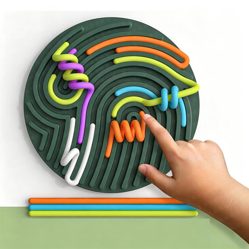 Favorite Toy Boys Sensory Activity Board Silicone Fidget Toy Calming Down Quiet Stress Anxiety Adhd Autism Best Gifts For Kids Girls