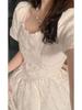 Korean Version of Bubble Sleeve Bow Strap Dress, Female Student Waist and Thin Super Fairy Fluffy Male and Female Skirt