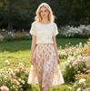2026 French Sweet Women's 3D Floral Patchwork Short Sleeve Knitwear