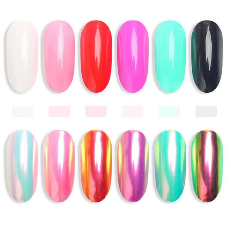 1pc Pearl Effect Nail Powders Mirror Chrome Mermaid Nails Art Powder Rainbow AB Magic Mirror Pearl Shells Powder Supplies