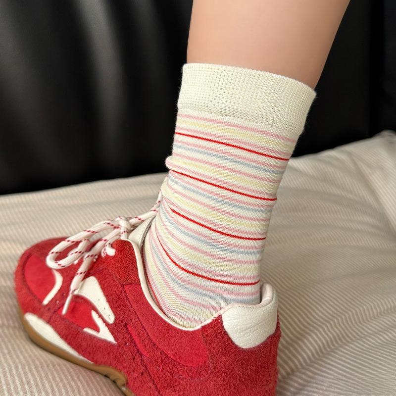 Cute Puppy-style Children's Summer Lightweight Cotton Socks, Mid-length Stockings, Cartoon-style Stockings, Boneless Pile-up Stockings