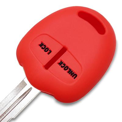 IKT Silicone Cover for Nissan/Mitsubishi Cars, 2 Buttons, Red Black, Days, Days, Lukes, Ek