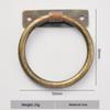 Iron Sheet Circle Iron Ring New Chinese Home Improvement Drawer Wardrobe Door Cabinet Surface Mount Double Hole Small Handle