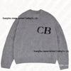 Herbst/Winter Minimalistischer Lockerer Jacquard-Logo-Pullover