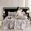 Piumone Estivo Sottile 4 pezzi Tessili per la Casa Lusso Leggero Coperta Estiva Fresca Taglia Queen Piumone per Aria Condizionata Set Lenzuolo Federe