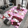 3DHello Kitty Cartoon Character Non-slip Rug for Living Room, Suitable for Bedrooms, Playrooms, Sofas, Home Decor Doormats.6