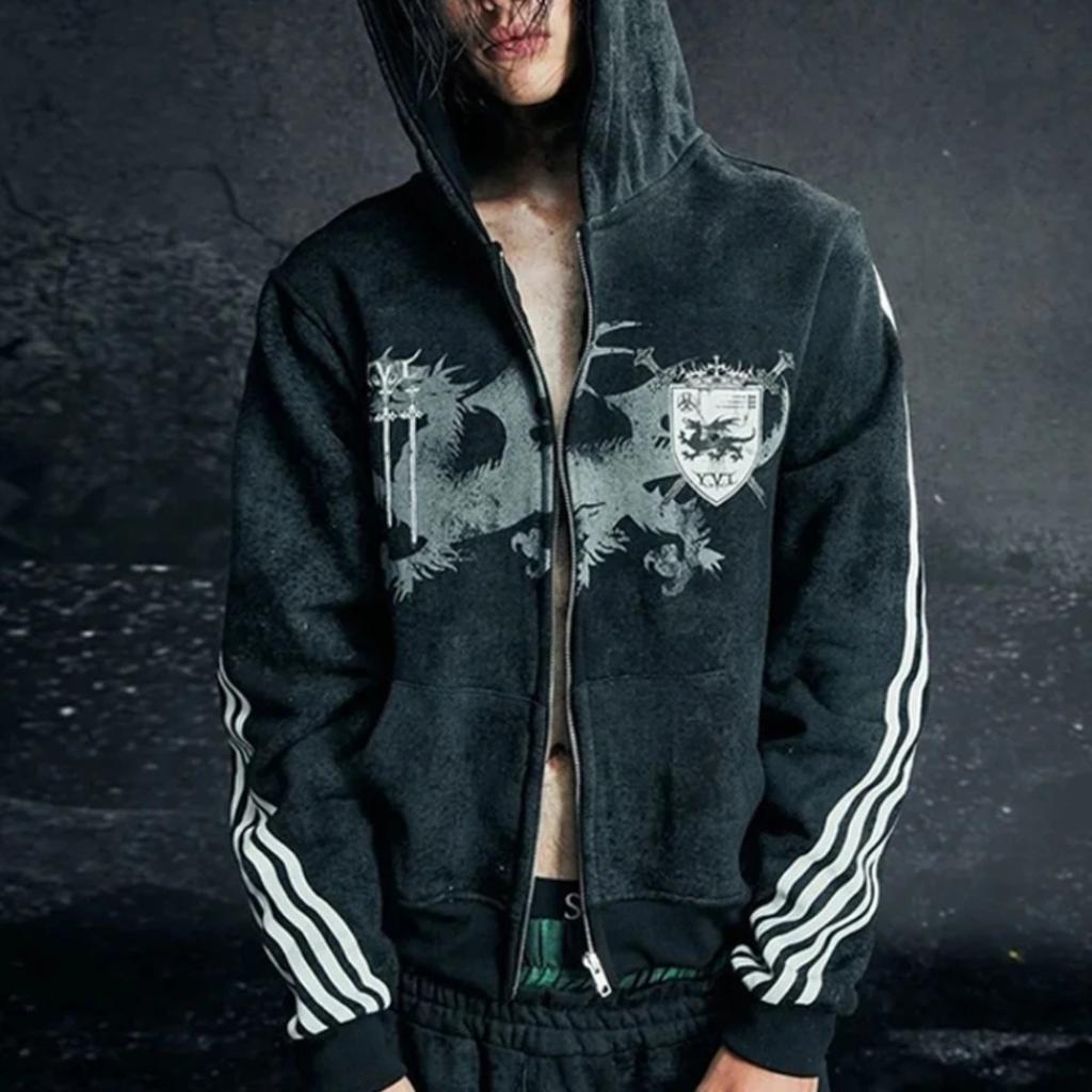 BeatStreet Long Sleeved Hooded Sweatshirt with Printed Pattern, Sweatshirt Street Fashion