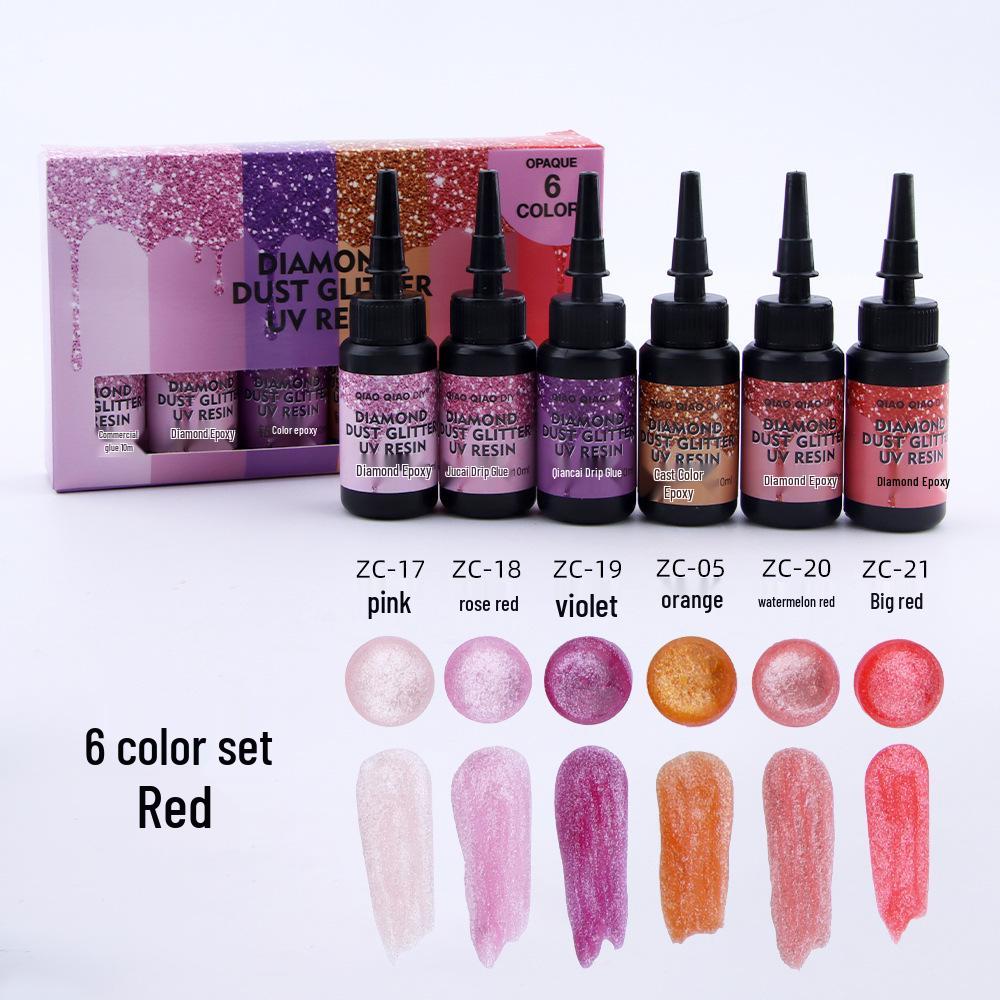 UV Crystal Epoxy Glitter Set – 6, 12, or 24 Color Options for Handmade Jewelry
