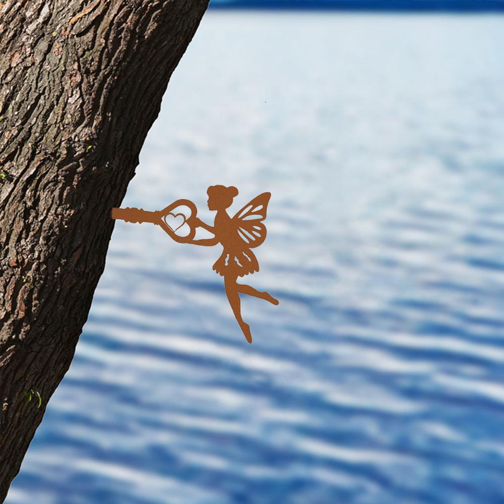 1 шт. Ангел на ветке Стальной силуэт - Добавьте нотку ангельской красоты в ваш дом с этим — фото 6