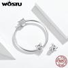 Wostu Animal Charm Copper Koala Fox Bear Beads Cow Panda Rabbit Pendant Fit Original Bracelet Diy Jewelry For Women