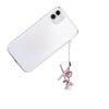 Korean 3D Rabbit Flower Phone Chain Lanyard Y2k Girl Bowknot Keychain Sweet Bag Pendant Decoration Backpack Ornament