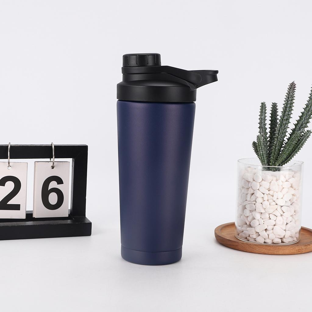 Pahar Shaker din Oțel Inoxidabil Tip Capac cu Cleme Pahar Termos Outdoor Capacitate Mare Pahar pentru Apă Fitness