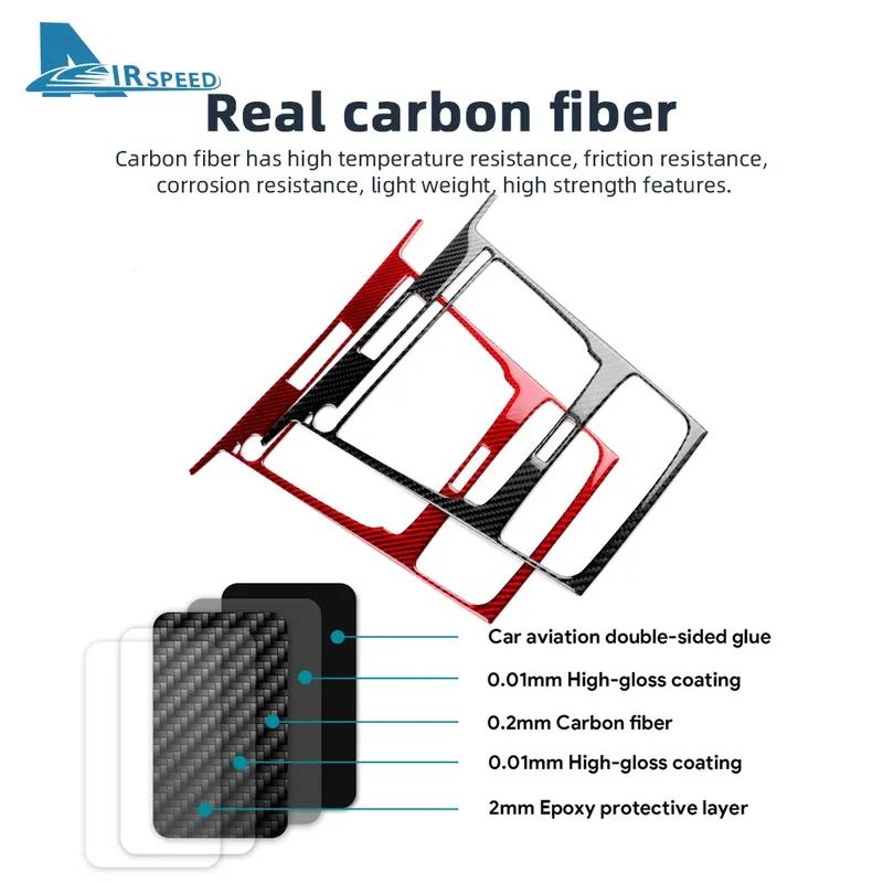 LHD Car Center Console Panel Frame Accessories Real Soft Carbon Fiber Sticker For Acura TLX 2015 2016 2017 2018