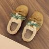 Fashion Aphixta Cow Suede Brown Slipper Furry Warm Women Mule Outside Plush Shoes Colorful Lace Up Slides Chaussures Femme Zapatos Mujer