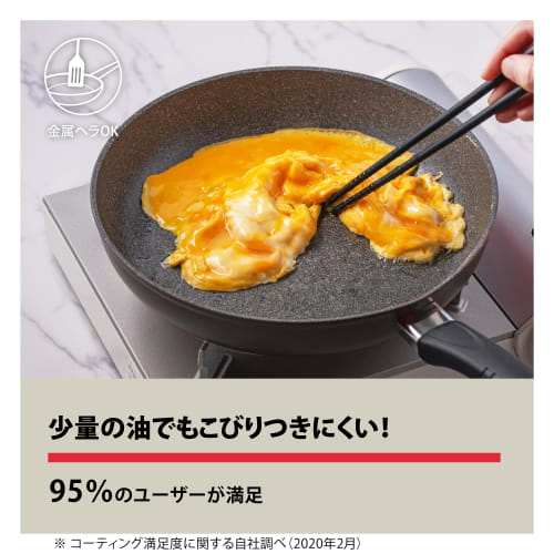 Ballarini Stella Frying Pan, 26cm, Made In Italy, Gas-Stovetop, Granitium 5-Layer Coating, Z1027-902 [Official Product In Japan]