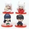 4 Pezzi/Set Anime INUYASHA Giocattolo Figura Kikyo Sesshoumaru Higurashi Kagome Bambola Cartoon Regalo per Bambini