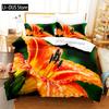 Yellow Flowers Queen Bedding Set Duvet Cover Set Bedding Digital Printing King Size Duvet Cover Set Bedding Set