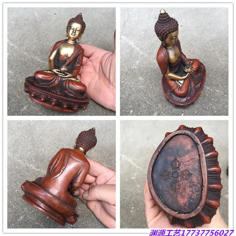 Tibetan Brass Buddhism Bodhisattva Sakyamuni Buddha Statue