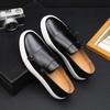 Fashion Fashion Men's Casual Leather Shoes Men Classic British Style Monk Loafers Mens Slip-on Outdoor Flats Driving Shoe