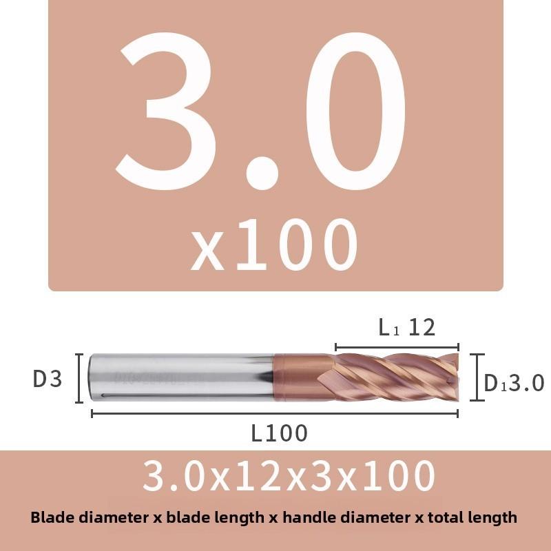 55 Degree Tungsten Steel Milling Cutter 4-blade Extended Carbide End Mill 200 Length And 150 Length CNC Hardware Tool