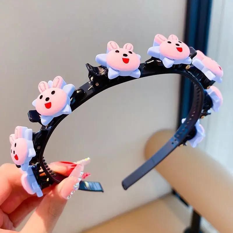 Cartoon Children's Braided Hairband Korean Style Sweet Headband for Kid Fashion Girl Hair Accessories