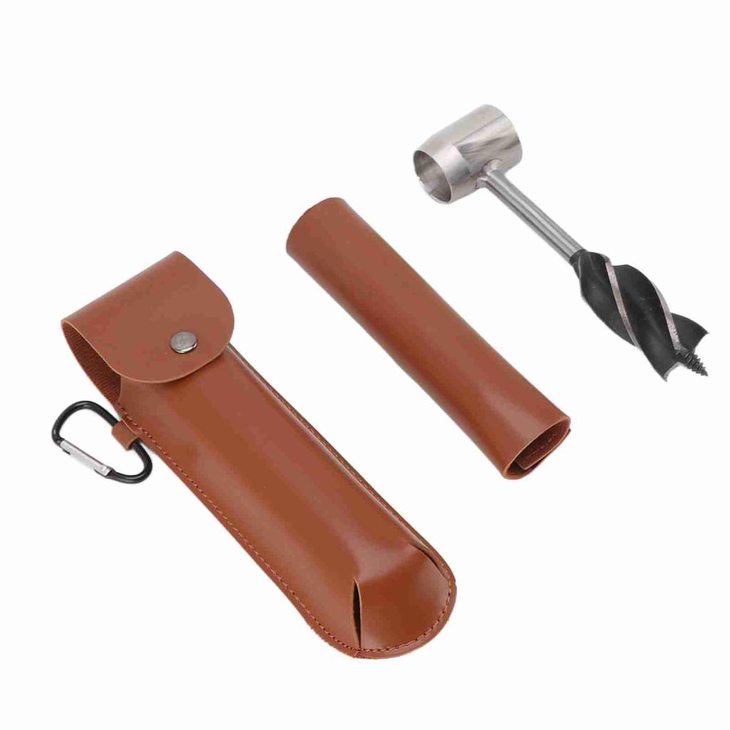 Handbohrer-Schlüssel Hand-Überlebensbohrer-Schlüssel Multifunktionale Holzbearbeitungs-Stanzwerkzeuge Braun