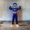 Captain America Superhero Costume for Kids, Role Play Outfit, Party Cosplay, Cool Print, Comfortable Fabric, Multiple Sizes